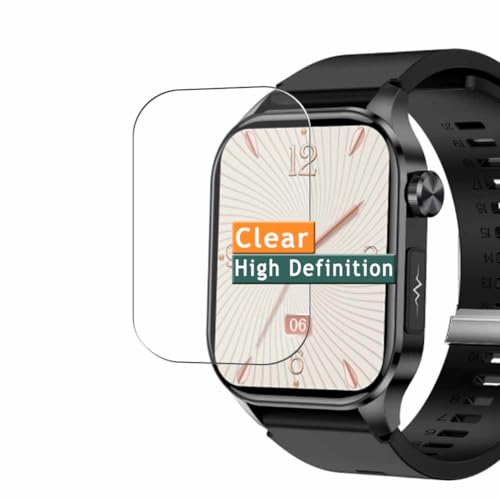 Vaxson 3 Stück Schutzfolie kompatibel mit Marsyu ET570 ET580 1.96" smart watch smartwatch, Display folie folien Displayschutzfolie （ nicht Panzer Schutz Glas folie SchutzGlas nicht PanzerGlas ） von Generisch