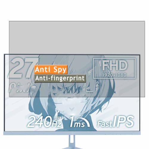 Vaxson Anti Spy Schutzfolie, kompatibel mit Pixio PX279WAVEB-O PX279WAVEK-O PX279WAVEW-O PX279WAVE-O 27" Monitor, Displayschutzfolie （ nicht Panzer Schutz Glas folie SchutzGlas nicht PanzerGlas ） von Generisch