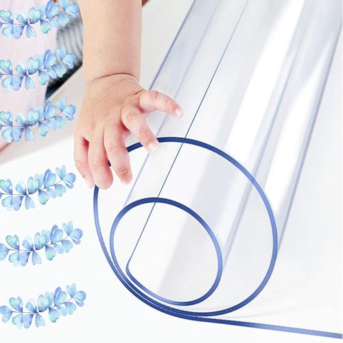 Verbesserte transparente Schreibtischschutzmatte, dick, wasserdicht, PVC-Tischabdeckung für Büro, Computer, Schreibtisch, Nachttisch, Beistelltisch, langlebig und leicht zu reinigen Verbesserte transparente Schreibtischschutzmatte, dick, wasserdicht, PVC-Tischabdeckung für Büro, Computer, Schreibtisch, Nachttisch, Beistelltisch, langlebig und leicht zu reinigen von Generisch
