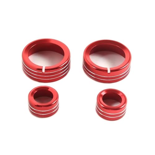 Verkleidung der Mittelkonsole im Auto Für H2 2008 2009 Auto Klimaanlage für Schalter Knopf für Ring Abdeckung Auto Innen Zubehör Teile(Rot) von Generisch