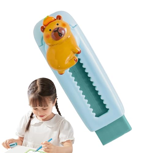 Verschiebbare, einziehbare Radiergummis, verschiebbarer Radiergummi -Schiebe-Push-Pull-Capybara-Radiergummi, einziehbar | Weiche, niedliche Radiergummis, Kunst- für Schüler, Kinder, Zeich von Generisch