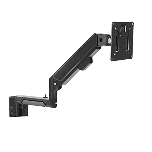 Verstellbare Gasfeder-Monitorhalterung für Bildschirme von 25,4 cm - 81,3 cm (10 - 32 Zoll), 9 kg Kapazität, Wandmontage, Laptop-Ständer, ergonomisches Design, schwarzes Finish von Generisch