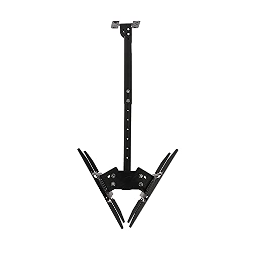Verstellbare TV-Deckenhalterung für 81,3 - 165 cm (32 - 65 Zoll) Fernseher, Dual-Screen-Neigungs- und Drehhalterung, Kabelmanagement, robustes TV-Regal, einfache Installation von Generisch