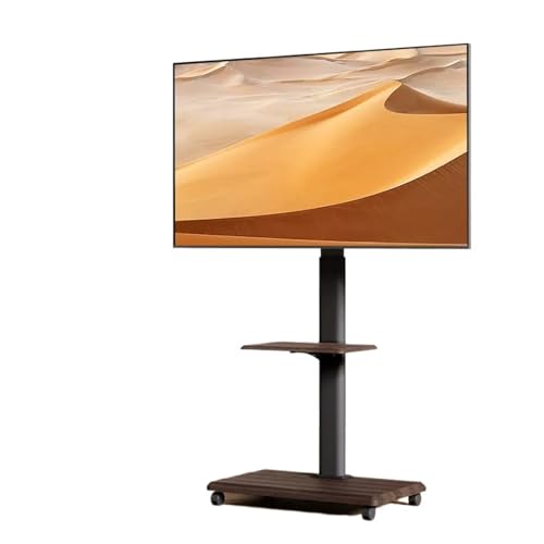 Verstellbarer TV-Ständer mit Kunst-Display, passend für 81,3 cm - 190,5 cm (32 - 75 Zoll) große Fernseher, abnehmbar und tragbar, stabiles schwarzes Design, perfekt für Zuhause oder Büro von Generisch