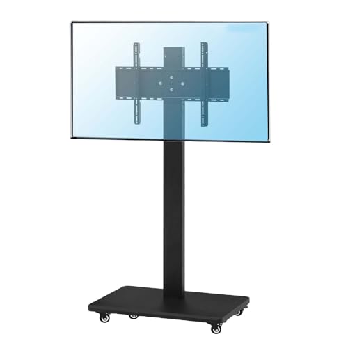 Verstellbarer drehbarer TV-Ständer für 81,3 - 165 cm große Fernseher, tragbarer Rollwagen mit Rollen, 50 kg Kapazität, perfekt für Zuhause und Büro, schwarzes Finish Verstellbarer drehbarer TV-Ständer für 81,3 - 165 cm große Fernseher, tragbarer Rollwagen mit Rollen, 50 kg Kapazität, perfekt für Zuhause und Büro, schwarzes Finish von Generisch