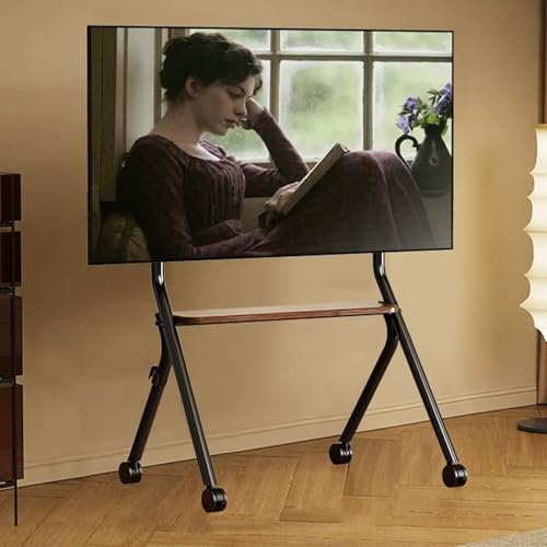 Verstellbarer mobiler TV-Ständer auf Rädern, rollbarer TV-Wagen für 55-100 Zoll Fernseher, hält 100 kg, höhenverstellbare Universalhalterung für Wohnzimmer, schwarzes Finish Verstellbarer mobiler TV-Ständer auf Rädern, rollbarer TV-Wagen für 55-100 Zoll Fernseher, hält 100 kg, höhenverstellbare Universalhalterung für Wohnzimmer, schwarzes Finish von Generisch