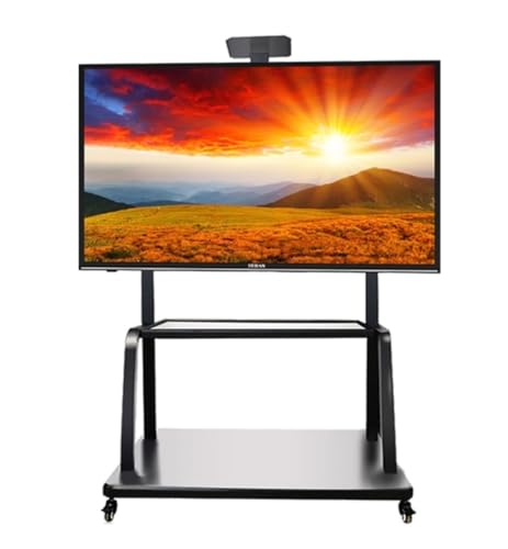 Verstellbarer mobiler TV-Ständer für 101,6-213,4 cm (40-86 Zoll) große Fernsehwagen mit Medien-Regal, höhenverstellbar, hält bis zu 100 kg – perfekt für Zuhause und Büro von Generisch