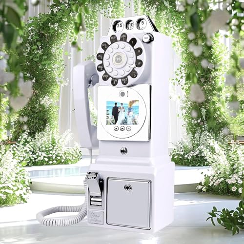 Video-Gästebuch, Hochzeitstelefon, individuelles Video-Audio-Gästebuch mit Objektivaufnahme, antikes Telefonornament für eine Vielzahl von unvergesslichen Partyanlässen, N Video-Gästebuch, Hochzeitstelefon, individuelles Video-Audio-Gästebuch mit Objektivaufnahme, antikes Telefonornament für eine Vielzahl von unvergesslichen Partyanlässen, N von Generisch