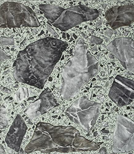 Vinylboden selbstklebend fliesenoptik - Design Vinyl Fliese selbstklebend 2,0 mm (Naturstein bruchstein-dunkel) - Qualität von XXVinyl von Generisch