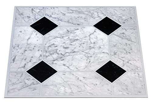 Vinylboden selbstklebend fliesenoptik - Design Vinyl Fliese selbstklebend 2,0 mm (marmor schwarz-weiss) - Qualität von XXVinyl von Generisch