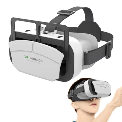 Virtual -Reality -Schutzbrille | Clear Virtual Reality Headset für VR Games & 3D Movie | VR-Brillenbrille für 4,5-7,0 Zoll Handy, Geschenk für Kinder und Erwachsene, die mit verschiedenen Telefonen ko von Generisch