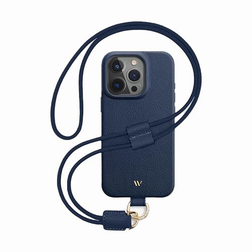 WIIUKA Hülle für iPhone 16 Pro Max, Leder aus Deutschland, Lederhülle Handykette, Premium Handyhülle, Case, Kette Band Umhängen, Blau Nachtblau WIIUKA Hülle für iPhone 16 Pro Max, Leder aus Deutschland, Lederhülle Handykette, Premium Handyhülle, Case, Kette Band Umhängen, Blau Nachtblau von Generisch