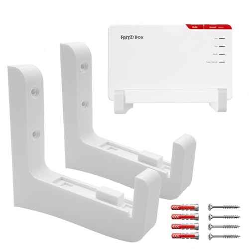 Wandhalterung für Fritz Box 5690 PRO Halter Halterung Fritz!Box 1 Paar mit Montagematerial von Generisch