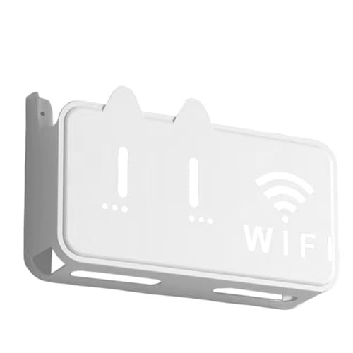 Wandhalterung für Router – Halterung für Router mit selbstklebender Rückseite aus Acryl zur Wandmontage, Box für WLAN-Router, platzsparende Kabelablage, Route-Halterung von Generisch