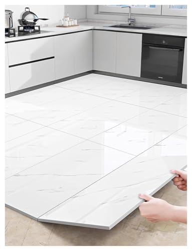 Wandpaneele for Abziehen und Aufkleben, Wandverkleidungen, Marmor-Badezimmerfliesen for Aufkleben, selbstklebende Vinyl-Bodenfliesen(Style 2,30x60cm(50pcs)) von Generisch