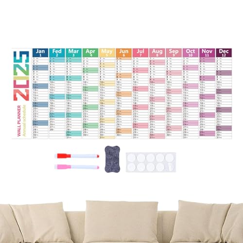 Wandplaner 2025, laminiert, Ganzjahresplaner, großer Jahreswandkalender Planer mit Stift und Radiergummi, horizontal, nass abwischbar, laminiert, Jahresplaner für Studenten, trocken abwischbar Wandplaner 2025, laminiert, Ganzjahresplaner, großer Jahreswandkalender Planer mit Stift und Radiergummi, horizontal, nass abwischbar, laminiert, Jahresplaner für Studenten, trocken abwischbar von Generisch