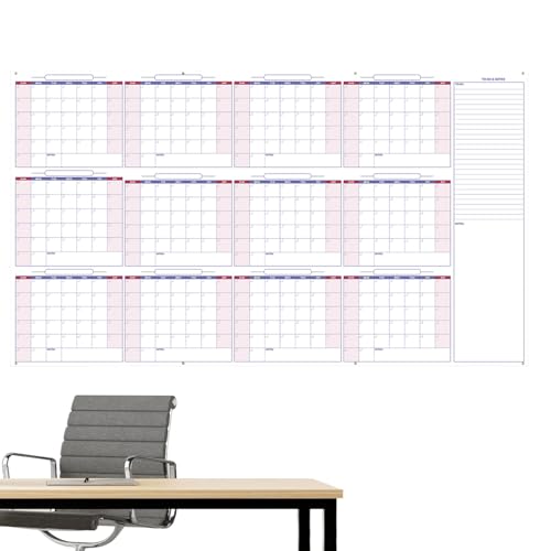Wandtrockener -Kalender, trockener Löschkalender,34,2 x 60 Zoll monatlicher Wandplaner Erinnerung - Löschen organisieren wiederverwendbarer großer Kalender für Arbeitsplatz, Zuhause, Schule Wandtrockener -Kalender, trockener Löschkalender,34,2 x 60 Zoll monatlicher Wandplaner Erinnerung - Löschen organisieren wiederverwendbarer großer Kalender für Arbeitsplatz, Zuhause, Schule von Generisch