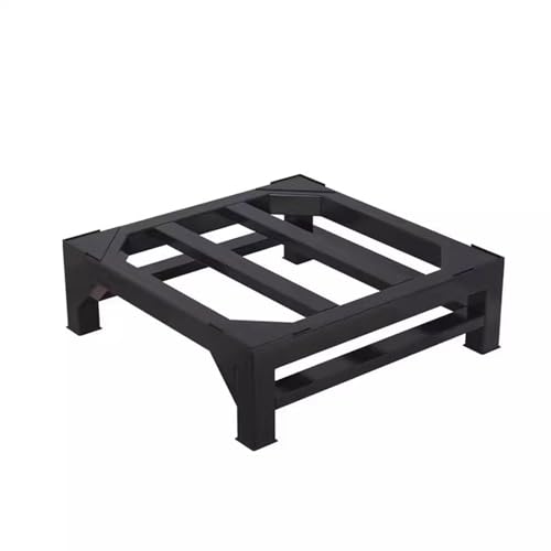 Waschmaschinen Untergestell, Vier Ecken Tragfähigkeit 300kg Max, Metall Waschmaschine Base Stand für Trockner Base Platform Heavy Duty, Schwarz (55×55×H15cm) von Generisch