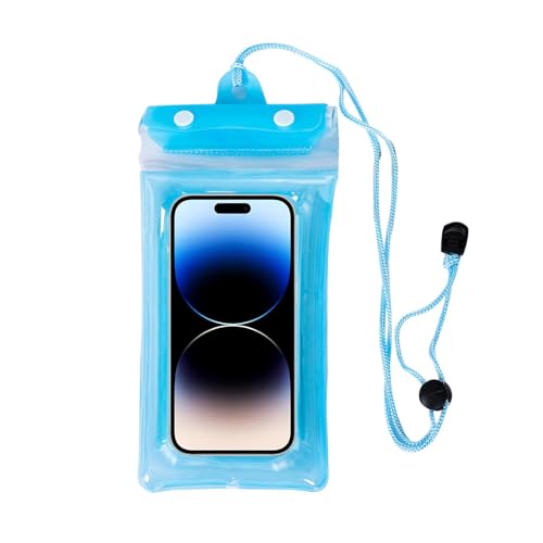 Wasserdichte Handy-Tasche – Schwimmende Unterwasser-Schutzhülle für Handy – Handy-Schutzwerkzeug mit verstellbarem Umhängeband zum Tauchen, Schwimmen, Angeln, Bootfahren, Blau von Generisch