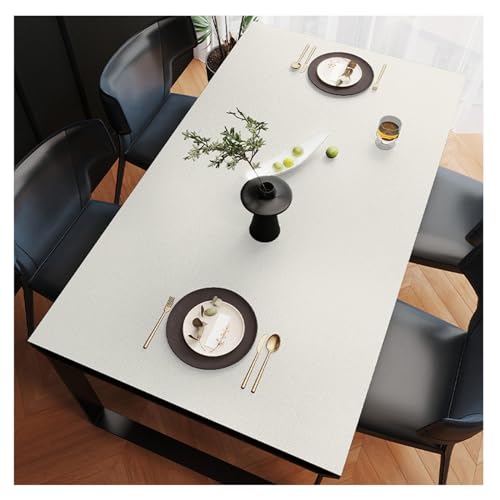 Wasserdichte rutschfeste Kunstleder-Tischdecke für Couchtisch, schmutzabweisend und leicht zu reinigen, Größe L (50 x 80 cm, Braun) von Generisch