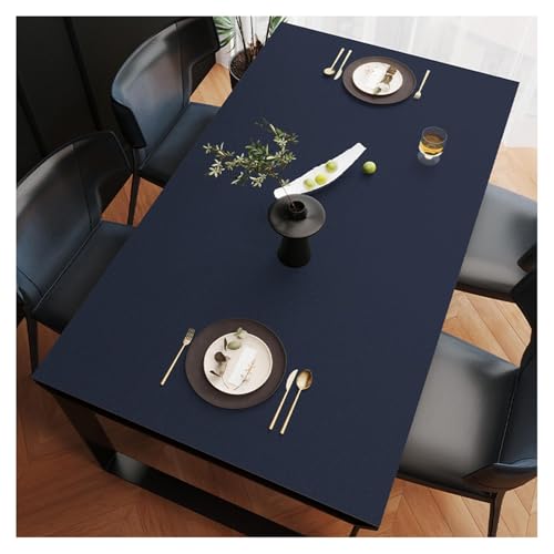 Wasserdichter Leder-Tischschutz, groß, schmutzabweisend, rutschfest, leicht zu reinigen, Tischdecke für Couchtisch und Esstisch (70 x 140 cm, dunkle Farbe) von Generisch