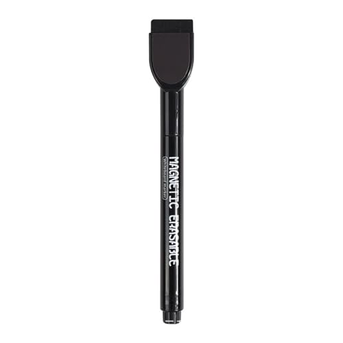 Whiteboard Stifte, Magnetische, Trocken Abwischbare Marker, Whiteboard Marker mit Feiner Spitze, Folienstift Abwischbar Geruchsarmer Erase Marker mit Radiergummi (Black, One Size) von Generisch