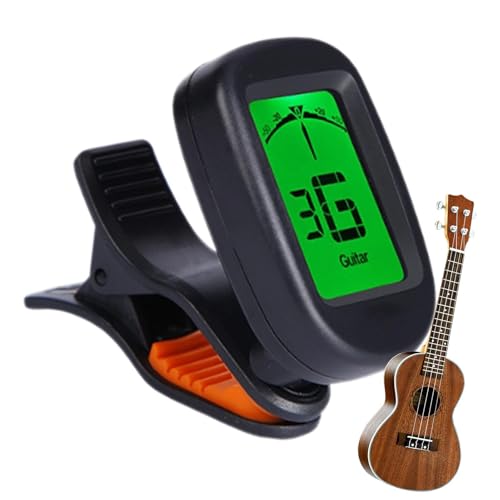 Wiederaufladbares Stimmgerät für E-Gitarre, zum Anklippen, multifunktionales Stimmgerät, leichtes Instrumenten-Stimmgerät, Saiteninstrumentenzubehör für Leistung von Generisch