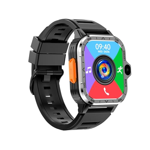 XJ (P-G-D) 4G LTE Android 8.1 SmartWatch GPS 2.03 LPS Großer Bildschirm HD Dual Kamera SIM Karte Bluetooth WiFi Sport Tracking Smartwatch (Schwarz, RAM 4GB ROM 64GB) von Generisch