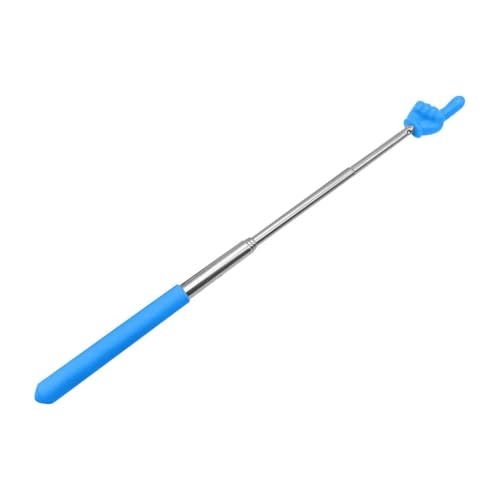 Zeigestab Ausziehbar, Schlagstock Teleskop Lehrer Presenter Zeiger Teleskopschlagstock, Versenkbare Klassenzimmer, Edelstahl Kinder Finger Pointer für Präsentationen (Blau) von Generisch