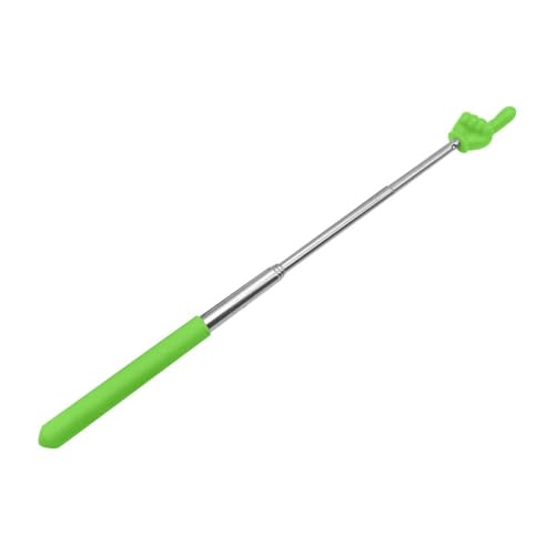 Zeigestab Ausziehbar, Schlagstock Teleskop Lehrer Presenter Zeiger Teleskopschlagstock, Versenkbare Klassenzimmer, Edelstahl Kinder Finger Pointer für Präsentationen (Grün) von Generisch