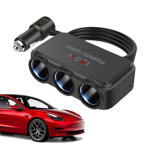Zigarette Leichtersplitter - 3,74 Zoll Stromadapter | Auto -Ladegerät -Adapter | 12 V 24 V Fahrzeugleistung Splitter | Black dualc Port Car Charger Hub, kompaktes Auto Netzteil für LKW, suvc, Bagger Zigarette Leichtersplitter - 3,74 Zoll Stromadapter | Auto -Ladegerät -Adapter | 12 V 24 V Fahrzeugleistung Splitter | Black dualc Port Car Charger Hub, kompaktes Auto Netzteil für LKW, suvc, Bagger von Generisch