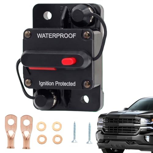 Zurücksetzen Sicherung Wechselrichter, Breaker Switches | 60 Ampere Autoschalter mit manuellem Reset | Wasserdichte Kfz -Schutzschalter für Marine, LKW von Generisch