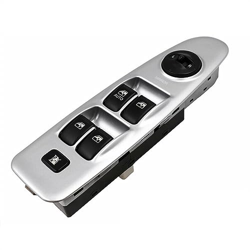 elektrische Fensterheberschalter fürs Auto 93570-2D000 93570-2D100 für Master Power Fenster Switch Control Taste für Hyundai für Elantra 2001 2002 2003 2004 2005 2006(Silber) von Generisch