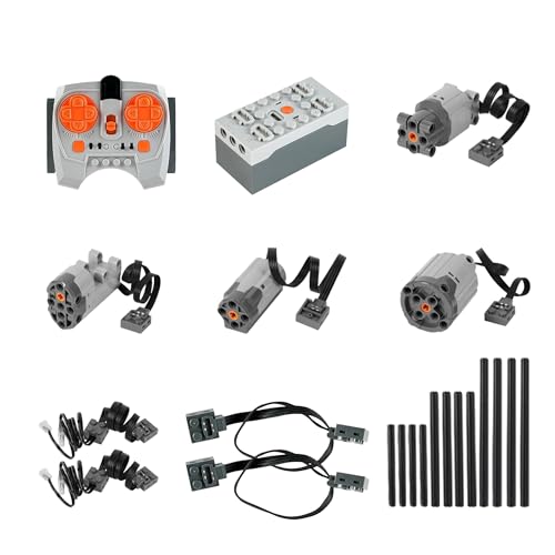 lego motor,22-teiliges Technik Motoren Set – Kompatibel mit lego Technic & cada – Elektrische mit wiederaufladbarem Lithium-Akku für kreative Bauprojekte – Geschenkidee für Kinder & Bastler von Generisch
