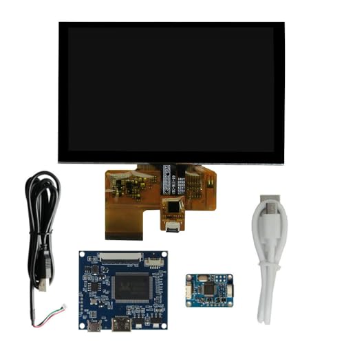 tragbarer LCD-Bildschirm mit USB-Touchscreen, Mini-HDMI und 5V-Treiberplatine - kompatibel mit Windows-PCs, Raspberry Pi, Orange Pi und Entwicklungsplatinen (5 Zoll (800x480) IPS) von Generisch