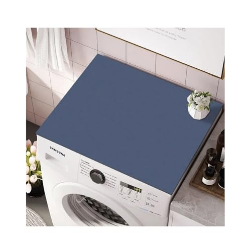 waschmaschinenauflage,Waschmaschinenbezug rutschfest, antirutschmatte Waschmaschine waschmaschinenmatte für kühlschrank Abdeckung Oben staubschutz Waschmaschine (Dunkelblau, 50 * 60cm) von Generisch