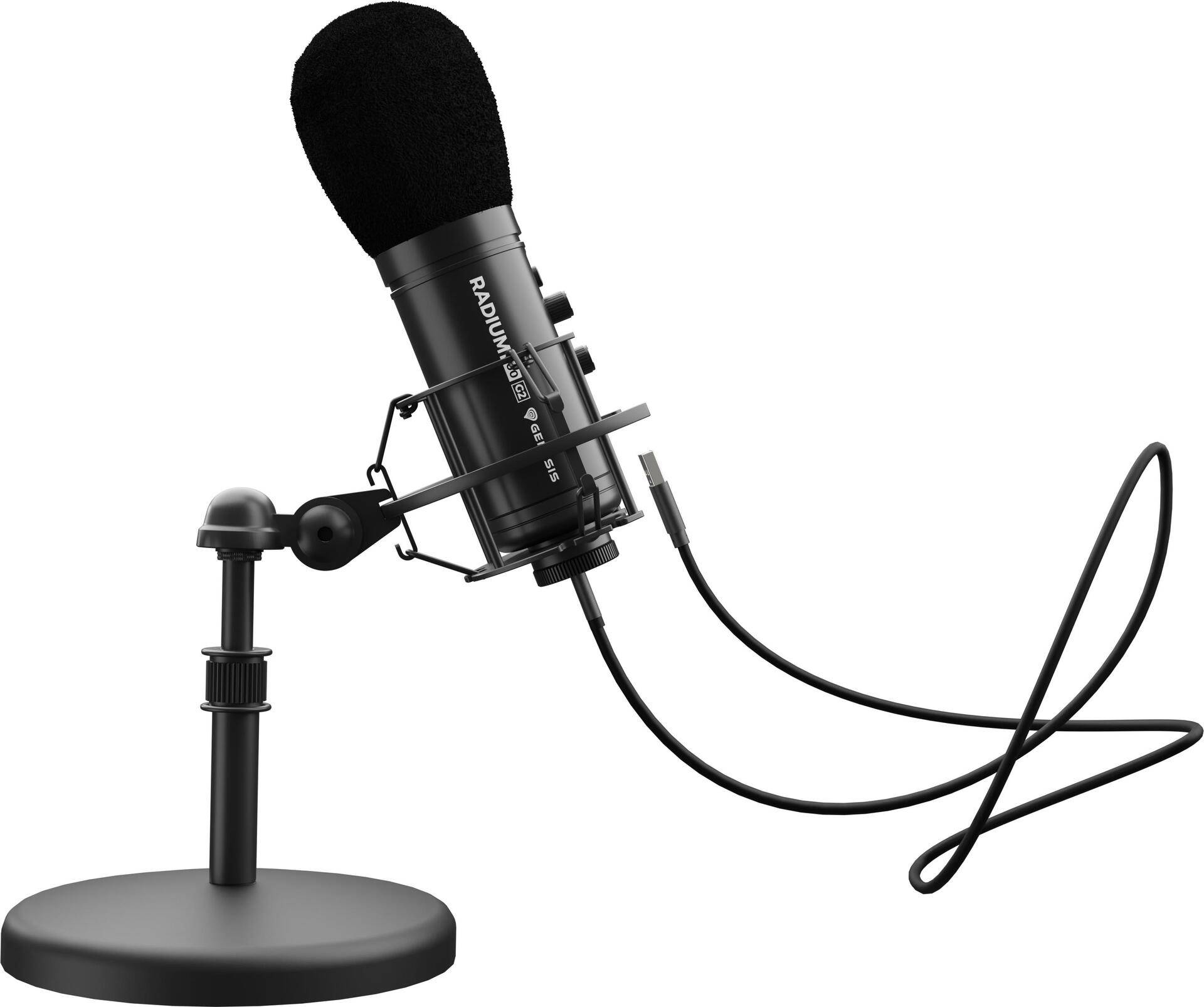 GENESIS Radium 600 G2 - Tischmikrofon - -36 dB - 30 - 18000 Hz - 48 kHz - Unidirektional/ Kardioid - Verflüssiger (NGM-2091) von Genesis
