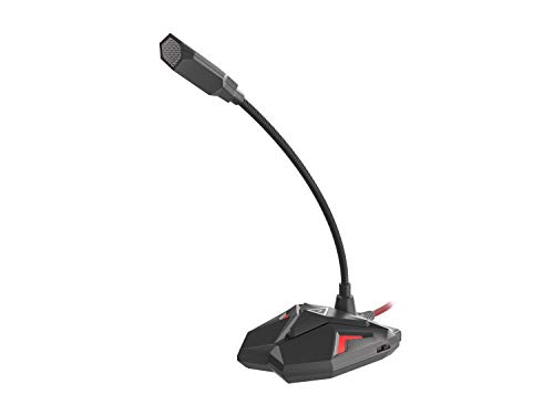 Genesis Radium 100 Gaming Mikrofon USB mit Kugel-Richtcharakteristik Schwarz Rot von Genesis