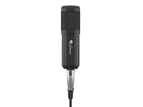 Genesis Radium 300 Studio XLR Professionelles Mikrofon mit Arm und Pop-Filter, XLR-Anschluss, Cardiode, Schwarz von Genesis