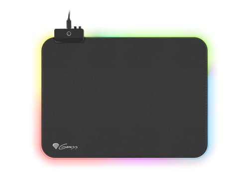 NATEC Gaming Mousepad Genesis Boron 500 M with RGB Colourful Backlight for Gamers Spill Resistant NPG-1508 (350mm x 250 mm) von Genesis