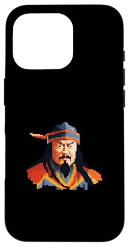 Dschingis Khan 8 Bit Hülle für iPhone 16 Pro von Genghis Khan Art Style Designs For Historians