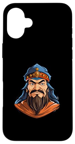 Dschingis Khan Cartoon Hülle für iPhone 16 Plus von Genghis Khan Art Style Designs For Historians
