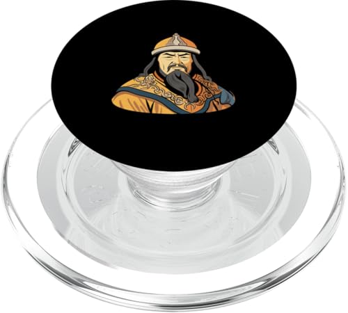 Dschingis Khan Cartoon PopSockets PopGrip für MagSafe Dschingis Khan Cartoon PopSockets PopGrip für MagSafe von Genghis Khan Art Style Designs For Historians