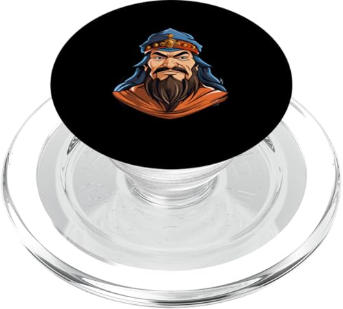 Dschingis Khan Cartoon PopSockets PopGrip für MagSafe Dschingis Khan Cartoon PopSockets PopGrip für MagSafe von Genghis Khan Art Style Designs For Historians