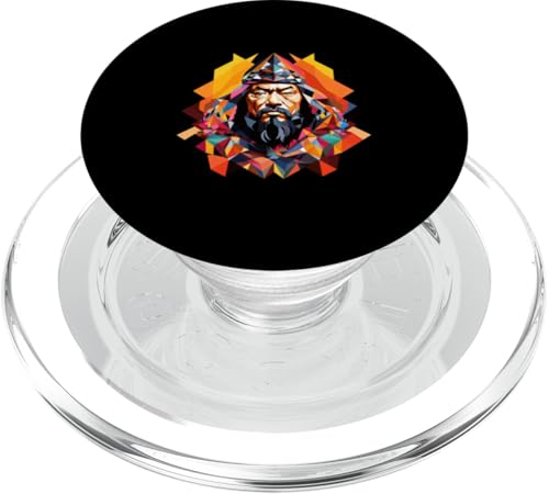 Dschingis Khan Geometrische Pop Art PopSockets PopGrip für MagSafe Dschingis Khan Geometrische Pop Art PopSockets PopGrip für MagSafe von Genghis Khan Art Style Designs For Historians