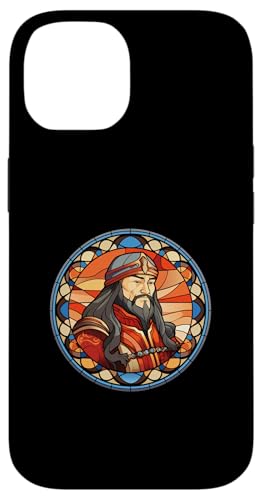 Dschingis Khan Glasmalerei Hülle für iPhone 14 Dschingis Khan Glasmalerei Hülle für iPhone 14 von Genghis Khan Art Style Designs For Historians