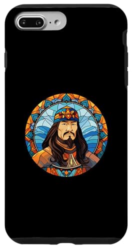 Dschingis Khan Glasmalerei Hülle für iPhone 7 Plus/8 Plus von Genghis Khan Art Style Designs For Historians