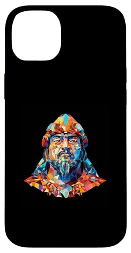 Dschingis Khan Glitch Kunst Hülle für iPhone 14 Plus von Genghis Khan Art Style Designs For Historians