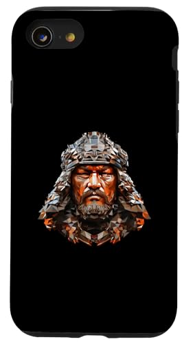 Dschingis Khan Glitch Kunst Hülle für iPhone SE (2020) / 7 / 8 von Genghis Khan Art Style Designs For Historians