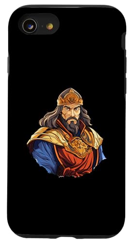 Dschingis Khan Isometrische Anime Hülle für iPhone SE (2020) / 7 / 8 von Genghis Khan Art Style Designs For Historians